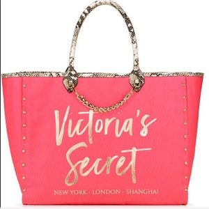 VICTORIA SECRET ANGEL CITY TOTE EUC PINK BAG